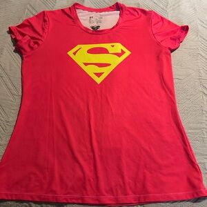 Under Armour Superman Logo Red T-Shirt